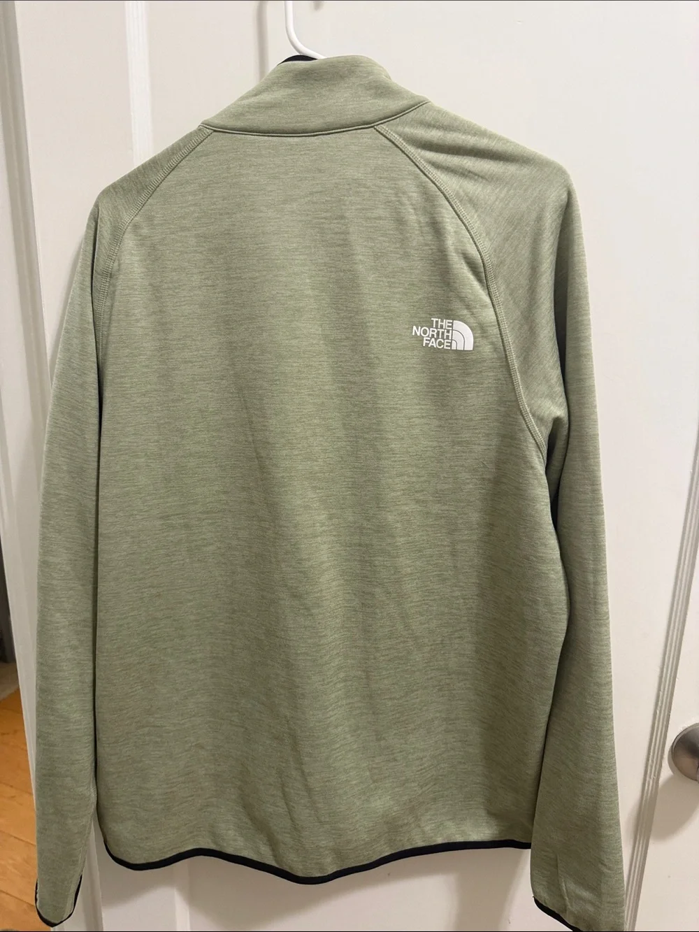 The North Face Men's Light Sage Green Zip-Up Fleece Jacket